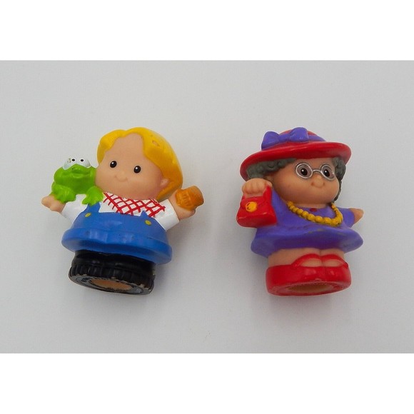 Fisher Price Little People Grandma Red Hat Eddie with Frog 2001/2002 05/07 TL - Picture 9 of 9